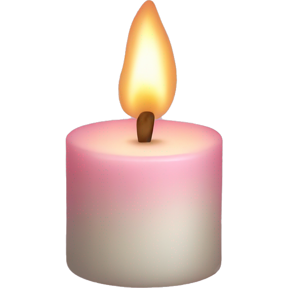 Light pink candle