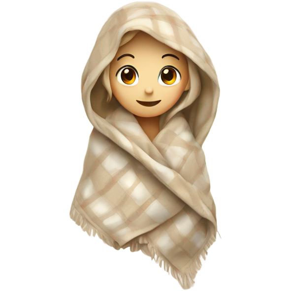 Beige clean girl folded plaid blanket