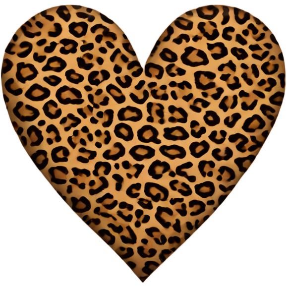 Leopard print heart
