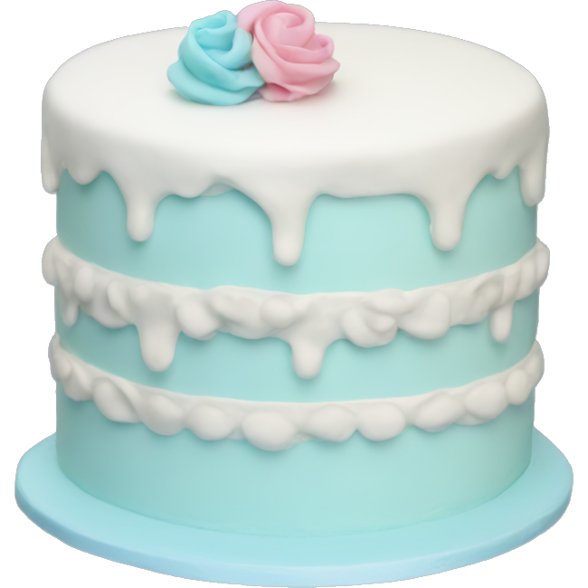 Pastel blue cake