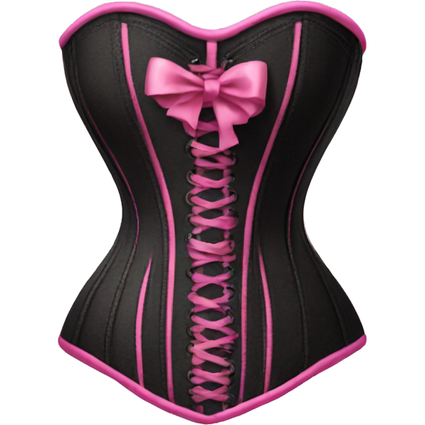 Corset black and pink