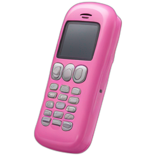 Pink clamshell flip phone