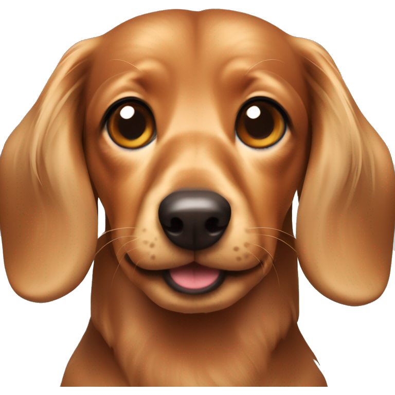 Cute mini long hair daschund dog