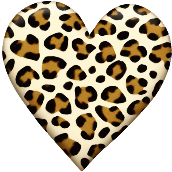 Leopard print heart