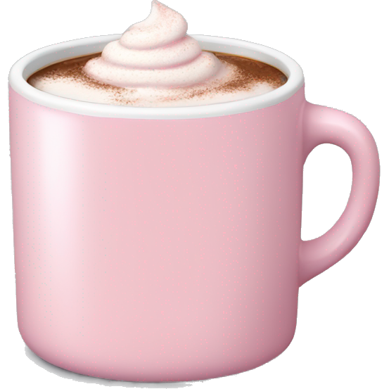 Light Pink mug of hot chocolate
