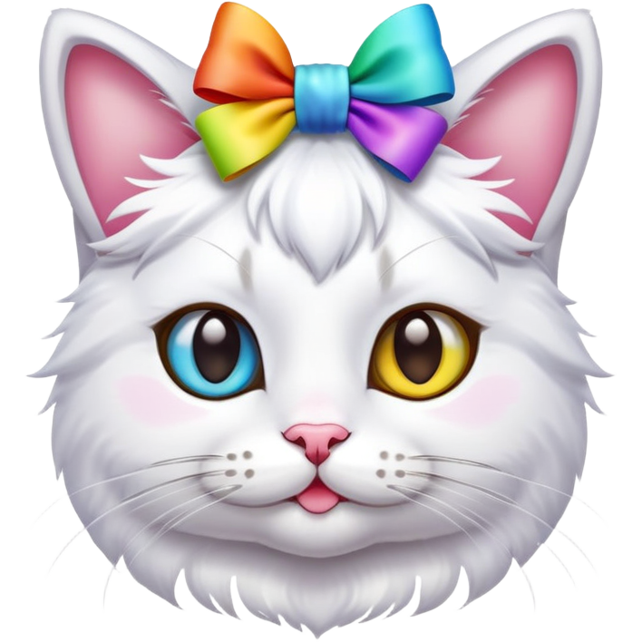 A cute cat with 5 bows on its head