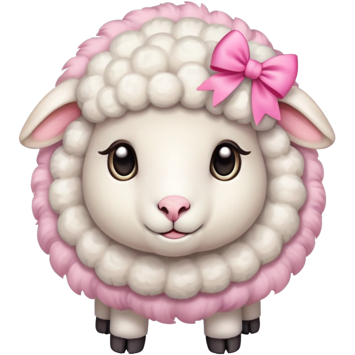 Cute sheep with bows