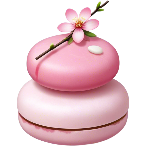 Round dango with Sakura flower no face