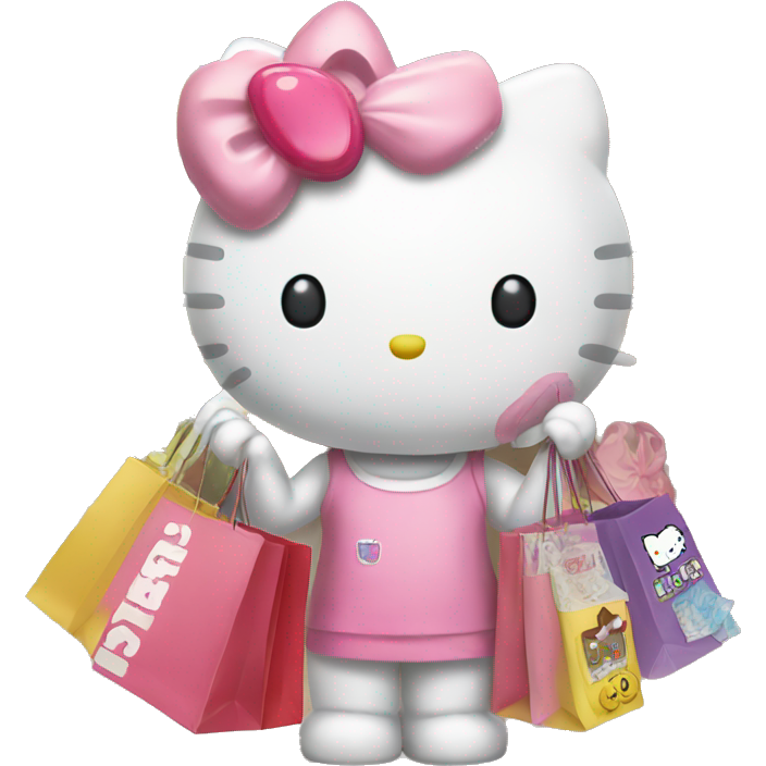 Hello kitty with shopping