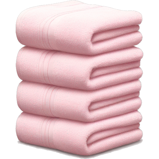 Light pink stacked towels