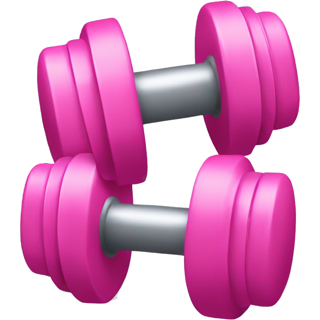 Pink gym dumbbells