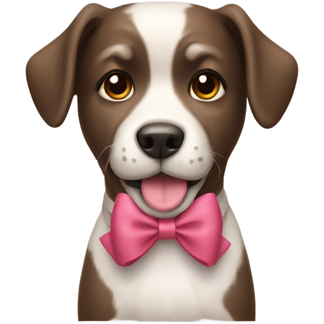 Dog with a bow