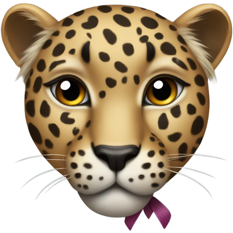 Leopard with a bow
