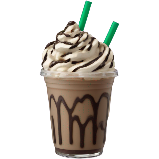 Magical Starbucks mocha cookie crumble Frappuccino drink with chocolate drizzle