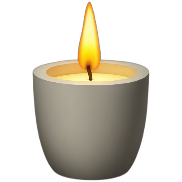 Candle in a concrete vessel