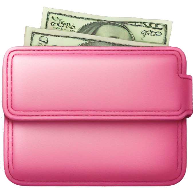 Pink Wallet with money