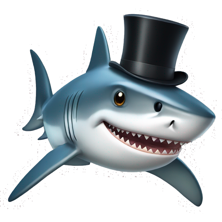 Shark with a top hat