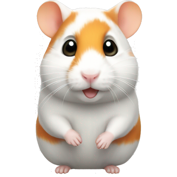 White and orange hamster
