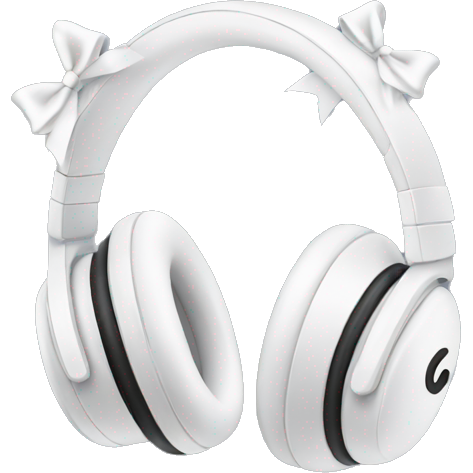 White headphones with bows