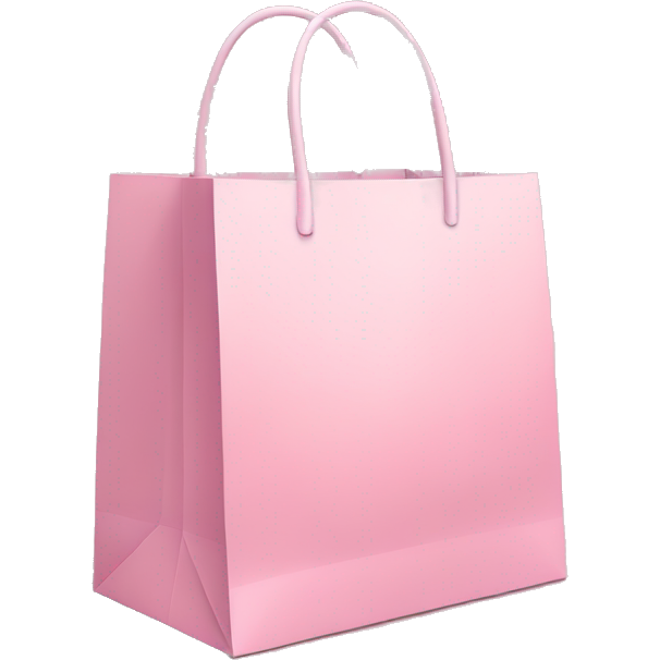 Pastel pink shopping bag