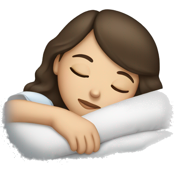 Brunette girl sleeping