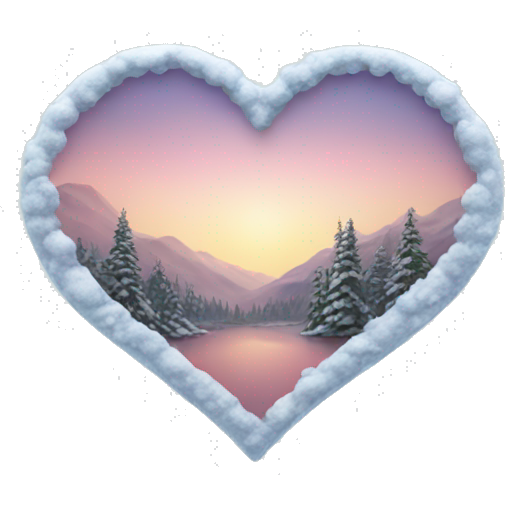 Heart shape with winter inside