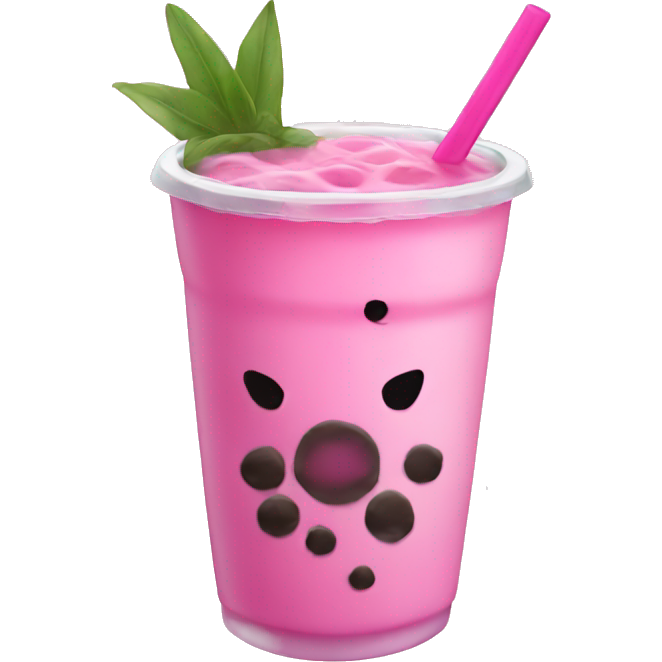 Boba drink pink