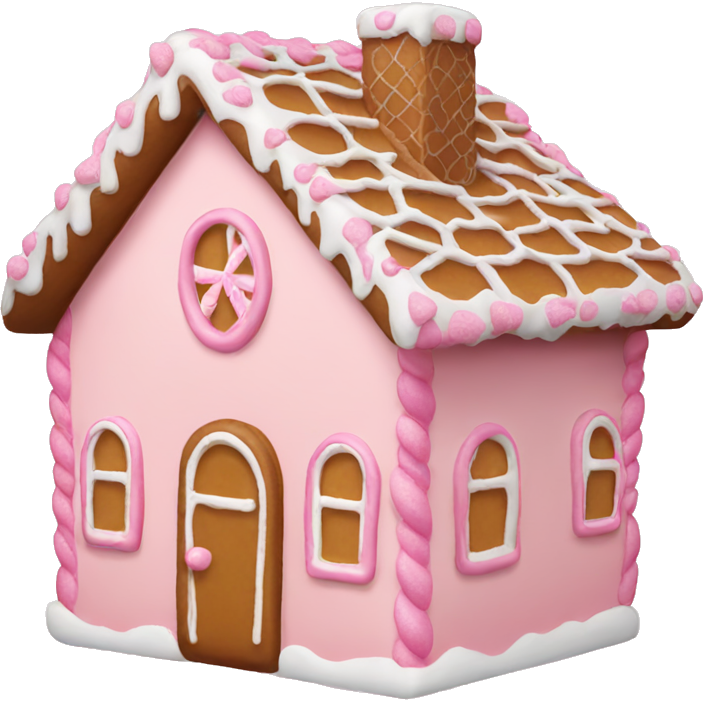 Light pink gingerbread house