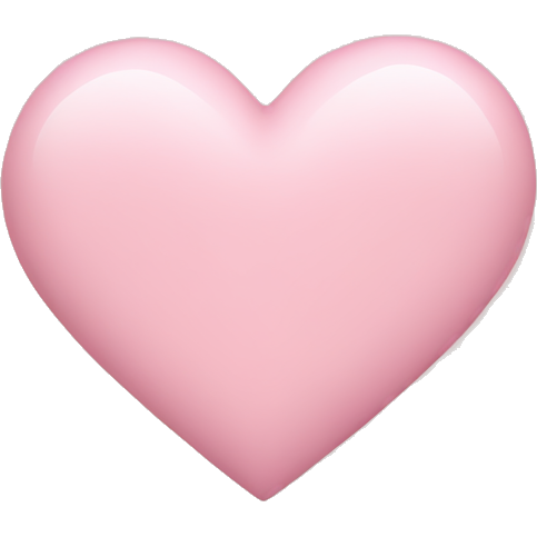 Light pink heart shape