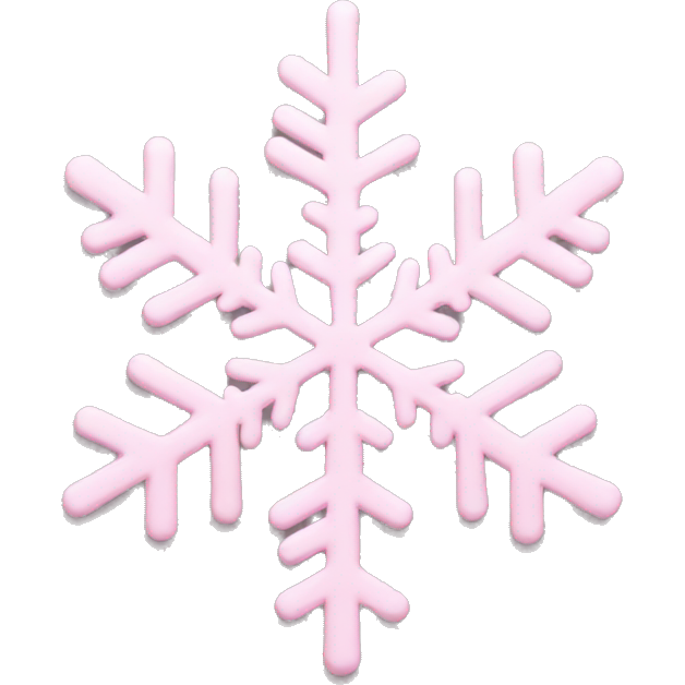 Pastel pink snowflake