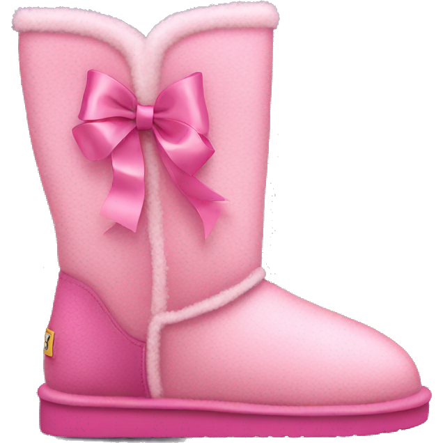 Pink uggs with ribbon