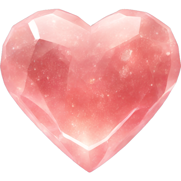 Strawberry quartz heart