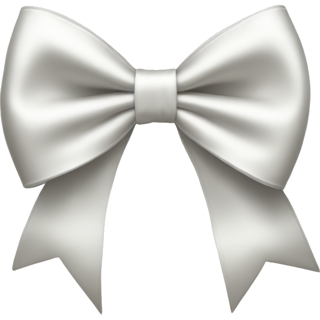 White satin bow
