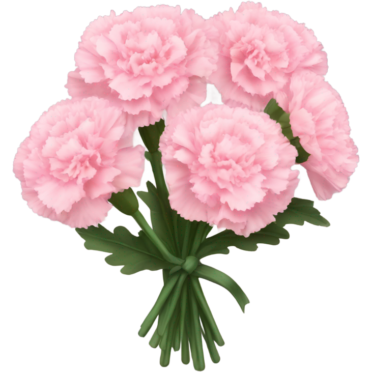 Bouquet of light pink carnations