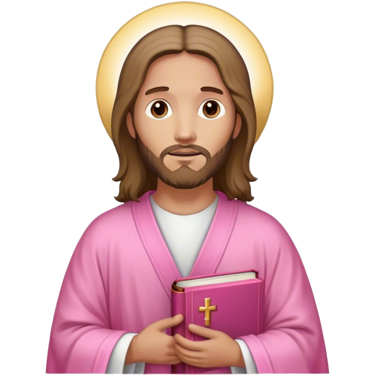 Jesus pink robe with pink bible