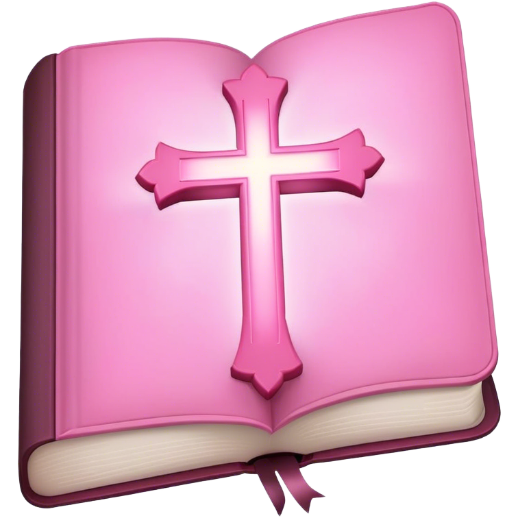 Pink bible with light pink cross