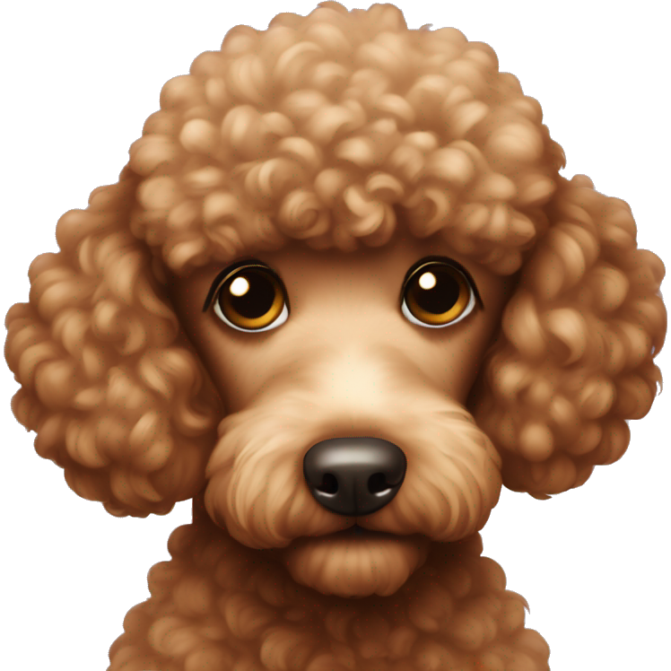 Brown poodle sent kiss