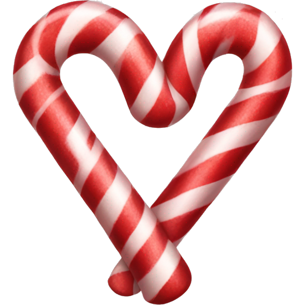 Candy cane heart shaped