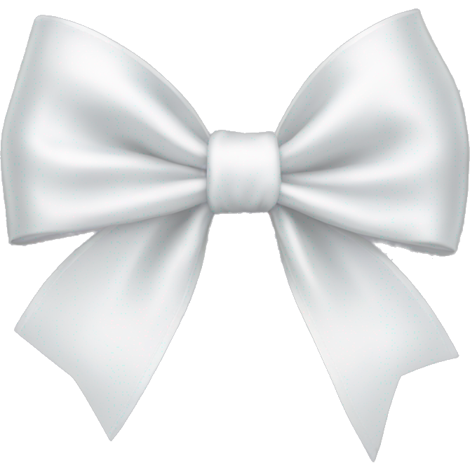 White satin bow