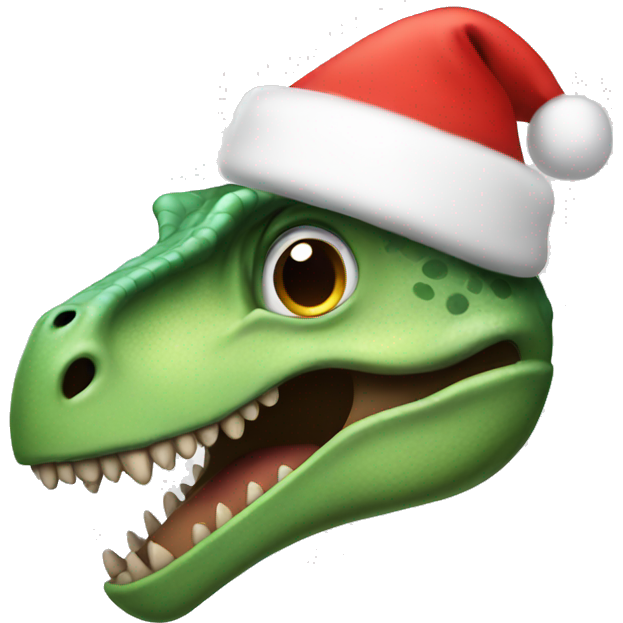 Dino with santa hat