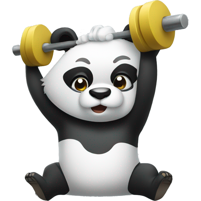 Panda lifting weights