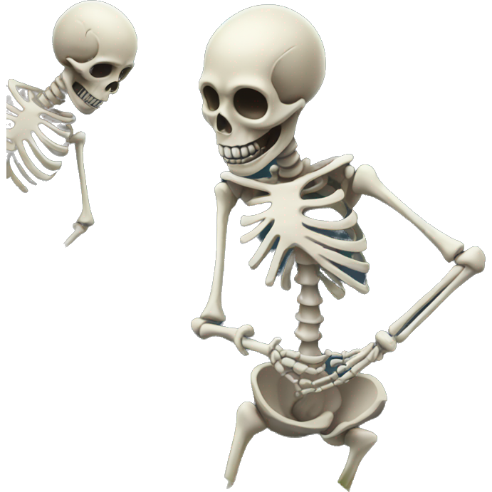 Skeletons dancing around a grave