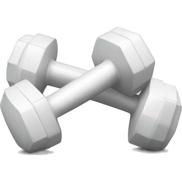 White dumbbells