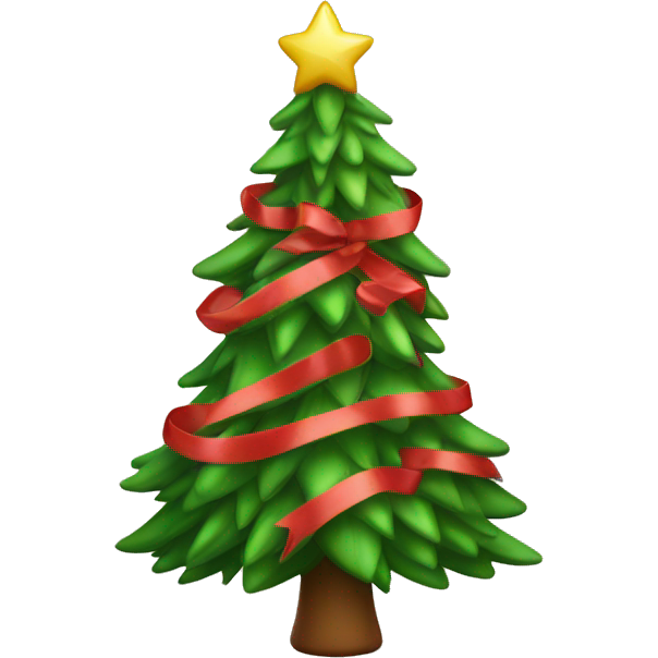 Christmas tree with ribbon