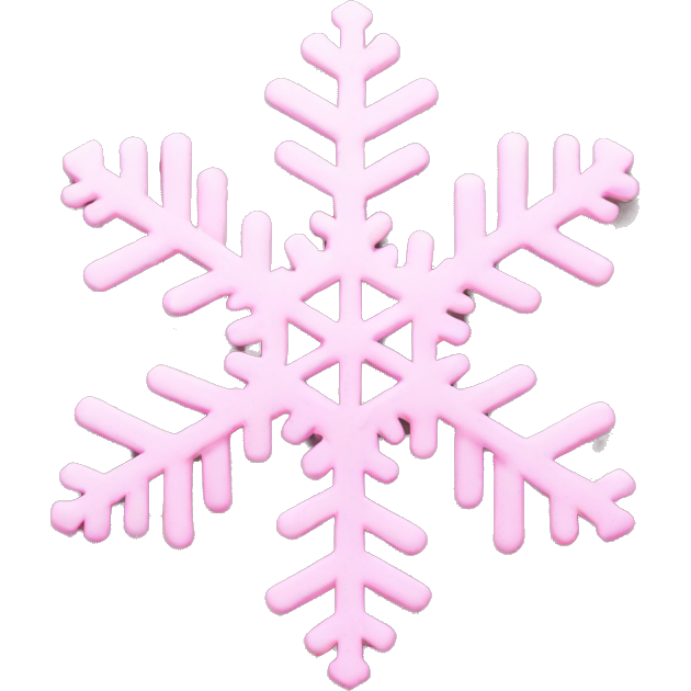 Pastel pink snowflake