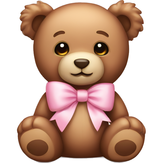 Teddy bear with light pink bow