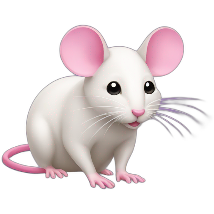 Mouse with pink nails
