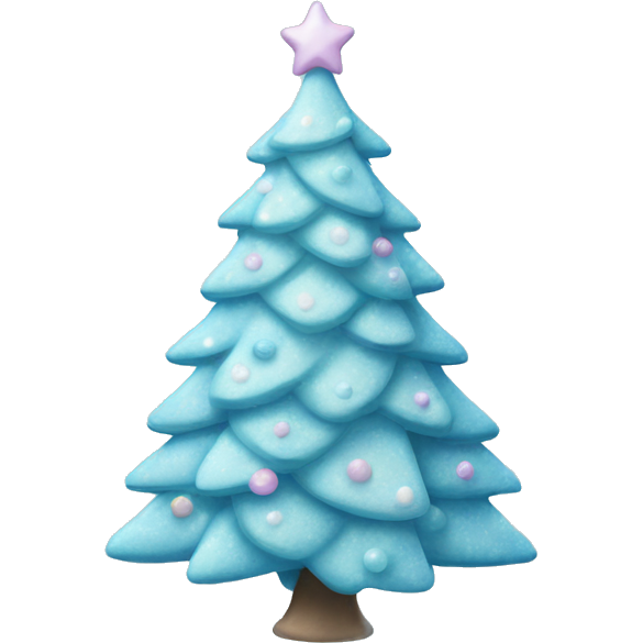 Pastel blue christmas tree