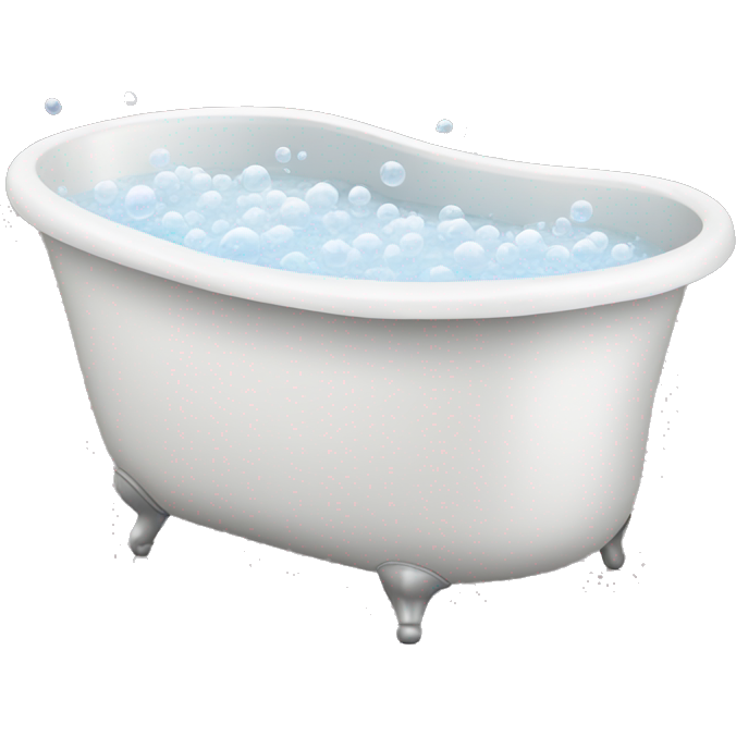 Bath tub filled with white bubbles