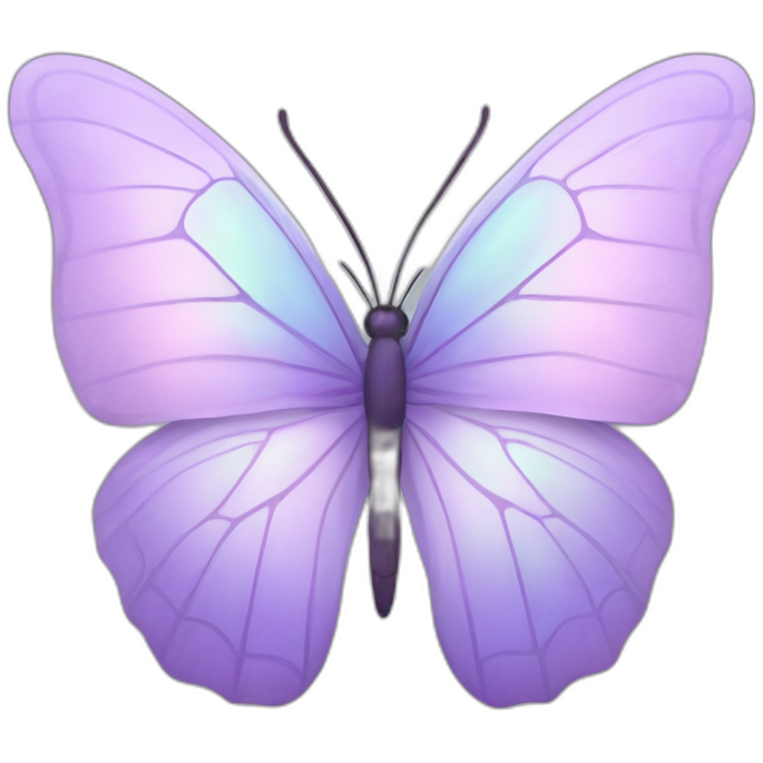 Pastel lilac iridescent butterfly